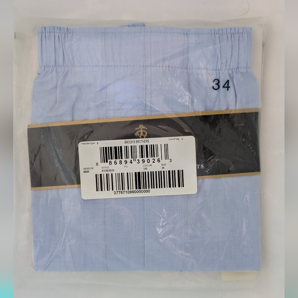 NWT Brooks Brothers Sky Blue Chambray Look Boxers ~ Sz 34 - Picture 1 of 5
